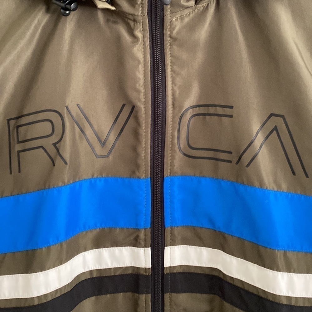 RVCA olive green wind breaker jacket